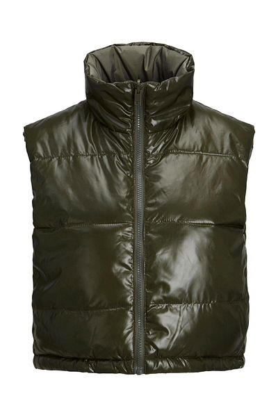 Jack & Jones Дамски кафяв елек Jack Jones Jxelina Rev Vest Otw 12236463-15