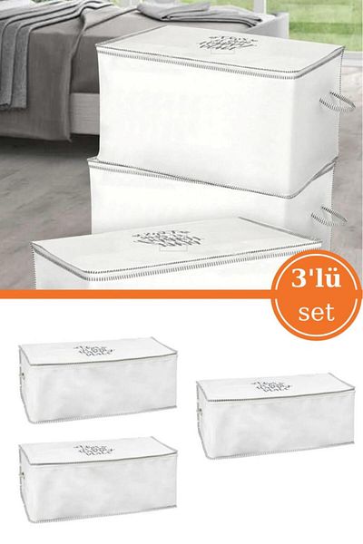 Flosoft 3 τεμάχια σάκος βάσης, σάκος αποθήκευσης μαξιλαριού παπλώματος, σετ σακούλας πολλαπλών χρήσεων με κορδόνι 3 τεμαχίων 65x45x24 cm