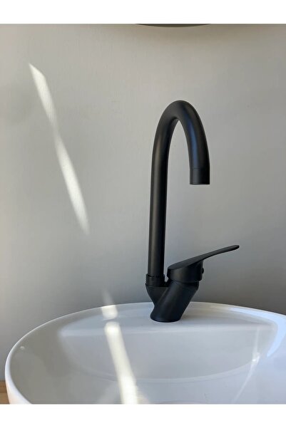 VSA Mat Siyah Mix Mutfak Lavabo Evye Bataryası Aç Kapa Musluk Batarya Musluğu