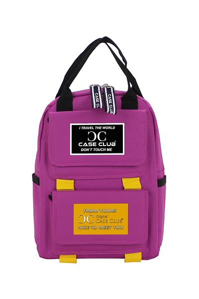 Case Club Pink Backpack with Side Pocket Waterproof Fabric Unisex