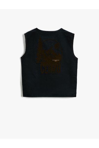 Koton V-Neck Vest Cotton Quilted Lined