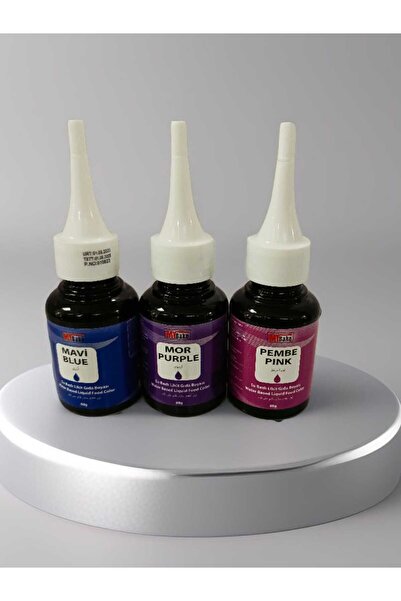 MY BAKE SIVI GIDA BOYA 3 LÜ 60 GR MAVİ MOR PEMBE