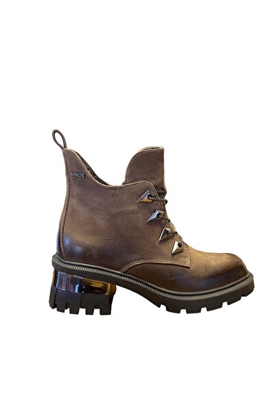 Venüs 353904 hakiki deri vizon kalın tabanlı kuşluk bot