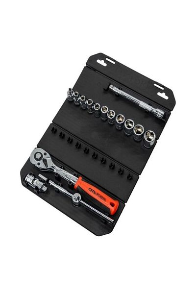 CETA FORM 4 - 13 mm 1/4” Socket Set with Practical Bag 25 Pieces C00-15RH4