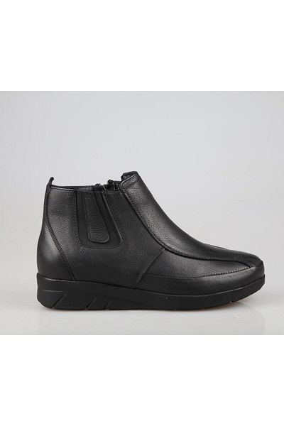 Castle Black 9822 Γυναικείες μπότες από γνήσιο δέρμα μαύρο