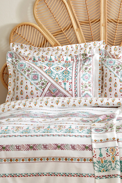 Karaca Home Mati %100 Pamuk Çift Kişilik Nevresim Pike Takımı Multi Color