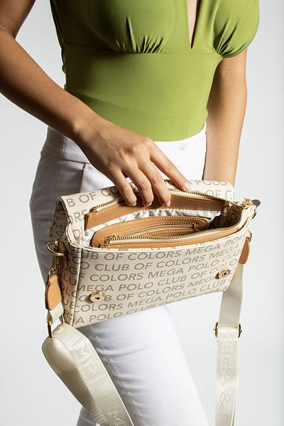 YOGII Чанта York Model Leather A Quality за през рамо с множество джобове, функционална