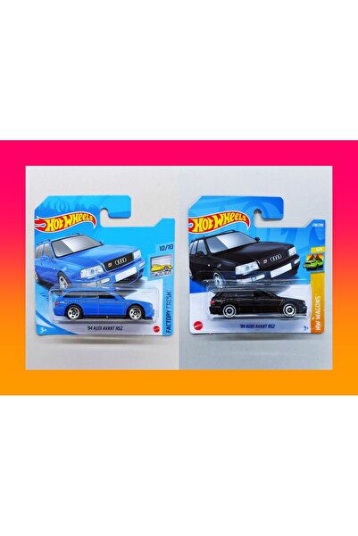 HOT WHEELS مجموعة من 2 - '94 Audi Avant RS2 (أزرق وأسود)