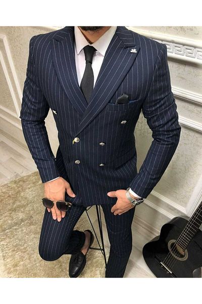 nyk tempee Double-breasted Slim Fit Suit