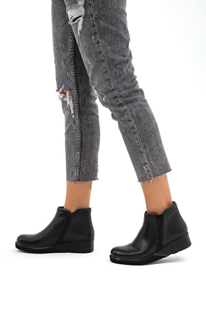 Tamer Tanca Tamer Tanca Kadın Hakiki Deri Comfort Bot 824 3901 Byn Bot Sk21-22