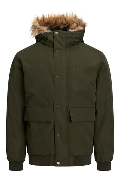 Jack & Jones Jack&jones Jjchamp Bomber Jacket Faux Fur Khaki