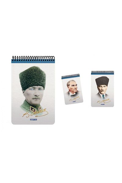 Gıpta 2610 Ataturk Spiral Checked Memo Pad A4 100 Sheets