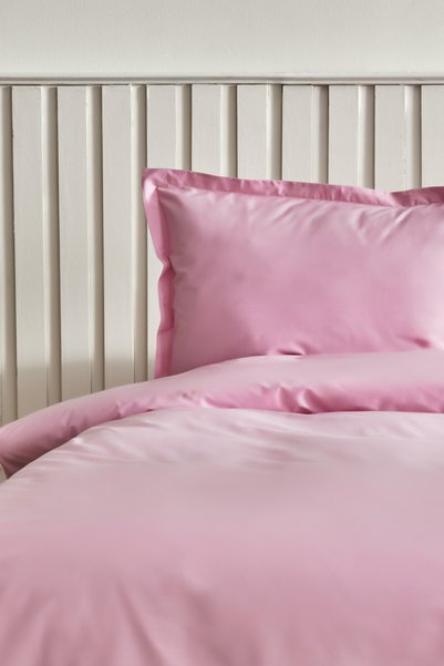 Karaca Home Cool Touch Stripe Double Duvet Cover Set Pink