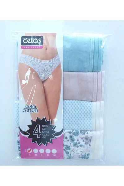 Öztaş Underwear Γυναικεία εσώρουχα μπικίνι Lycra 4 τεμαχίων