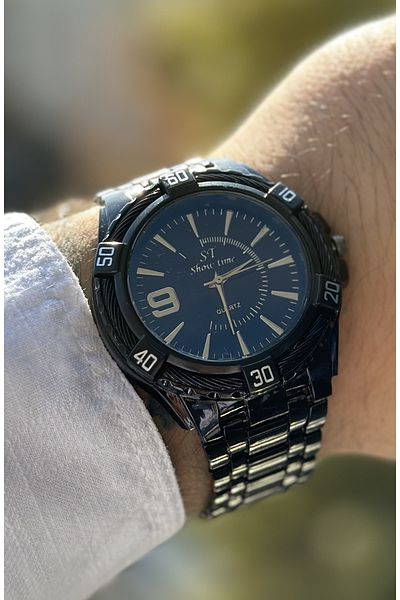 Show Time Stainless Steel Men's Wrist Watch