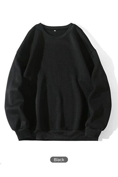 GALASHOP طاقم الرقبة البلوز عادي غير مطبوع الألوان الناعمة طاقم الرقبة البلوز...