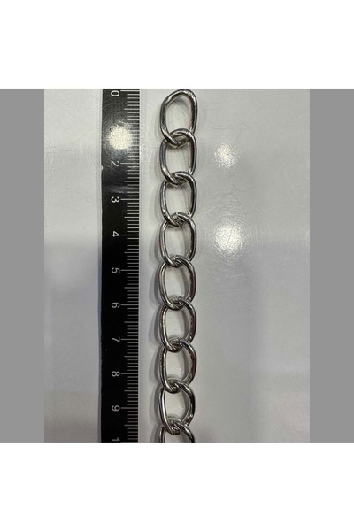 AĞIRSOY Lanț de fier Zd26-2.0x10.5x15.5 Culoare Nichel Pretul este pentru 30 de metri