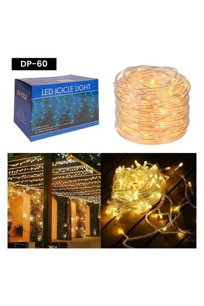 Tahtakale Dünyası Perde led 3x3 led perde 12 saçaklı 300 ledli 8 fonksiyonlu ...