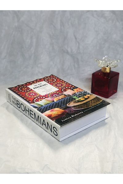 Saccura Decor Decorative Box, Openable Hard Cardboard Decorative Book Box, Bohemians Book Box