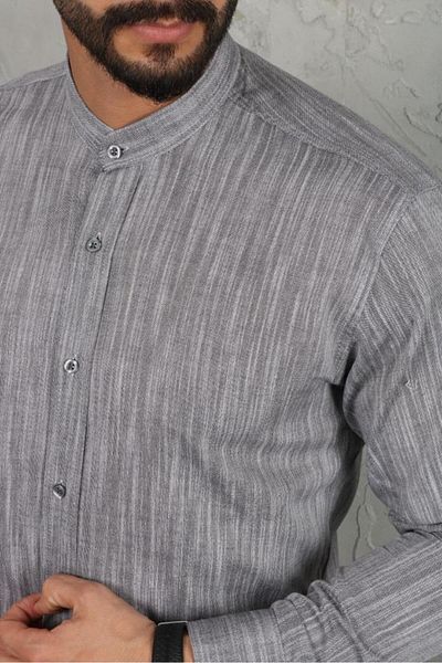 blackpanther Men's Gray Cotton Lycra Free Shirt