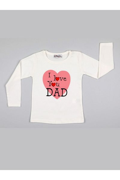 edoy I LOVE DAD Μπλούζα για κορίτσια με στάμπα εποχιακή βαμβακερή
