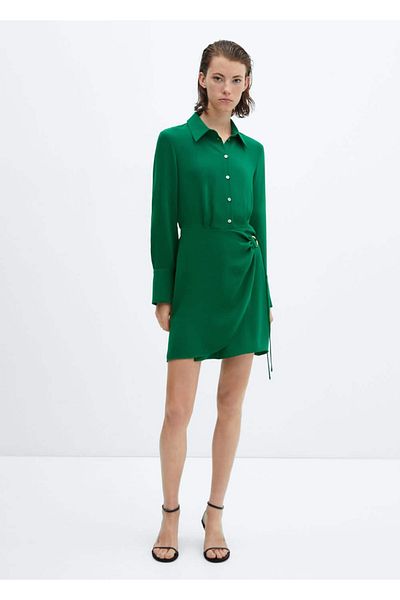 MANGO Woman Kurzes Hemdblusenkleid