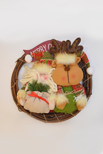 Waldern Πολυτελές Διακοσμητικό Μέρι Χριστουγεννιάτικο Στολίδι Πόρτας Ελάφι 35cm