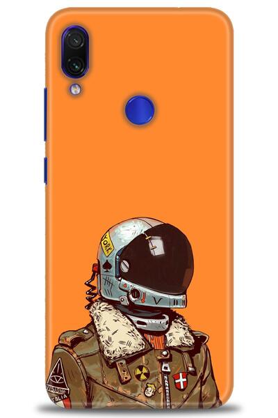 MRCİLETİSİM حافظة هاتف Xiaomi Redmi Note 7 مطبوعة بدقة HD - رائد فضاء برتقالي...