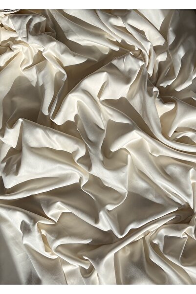 Silkarea 100% Cotton Satin Standard Double Bed Sheet - 160X200 cm (Body Tire Bed Sheet) - Cream