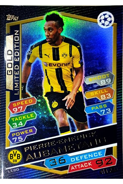 Topps ماتش ATTAX دوري أبطال أوروبا 2016/17 AUBAMEYANG LIMITED GOLD