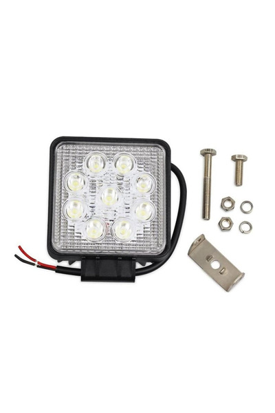 TAS Superlight 9 LED Kare (1 Adet) İş Makinesi Çalışma Lambası Uyumlu Off Roa...