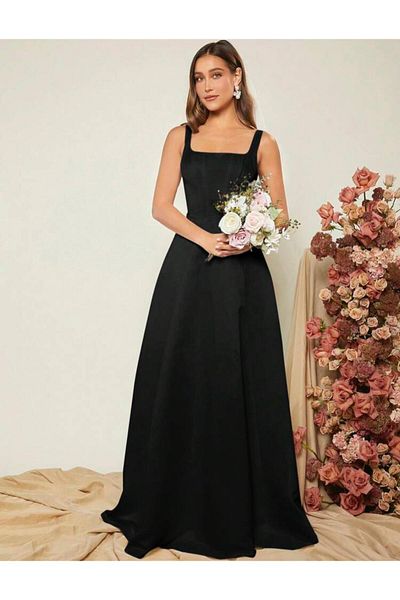 Styling Park Strappy Maxi Long Length Pocket Detailed Evening Dress