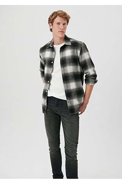 Mavi Men's Clothing Checkered Shirt GRAY PLAID