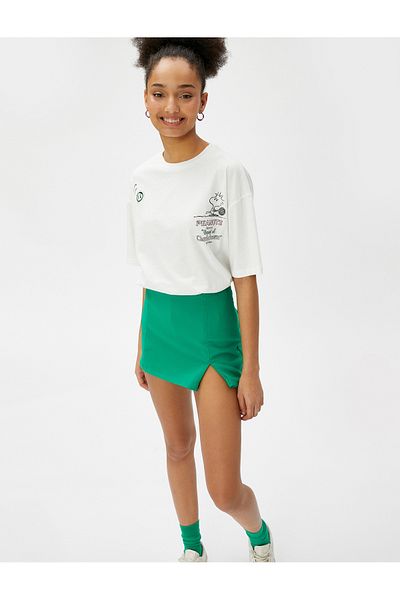 Koton Snoopy T-Shirt Licensed Crew Neck Short Sleeve Cotton