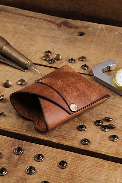 New Coast Leather 1900's Γνήσιο Δερμάτινο Χειροποίητο Μινιμαλιστικό Ανδρικό Κάρτα