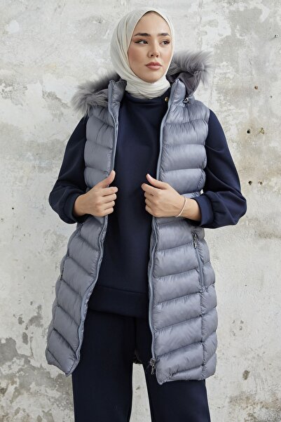 InStyle Надувний жилет Axel з капюшоном - сірий