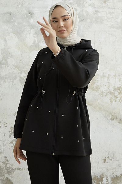 InStyle Ariesa Stone Tunnel Lace Scuba Suit - Black