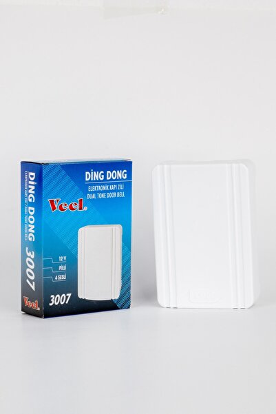 VEEL Ding Dong Elektronik Kapı Zili Beyaz Veel 3007 (2ad Kalem Pil Dahildir)