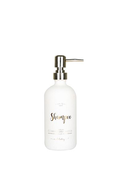 Miniminti Μπουκάλι σαμπουάν από λευκό γυαλί - 500 ml (σαμπουάν)