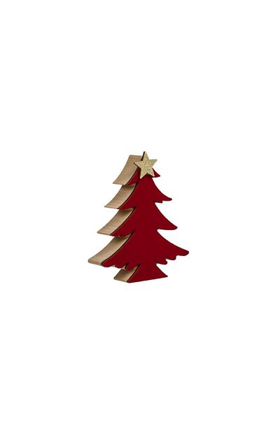ÇIRPAN EV RED WOOD CHRISTMAS TREE DECOR 11CM