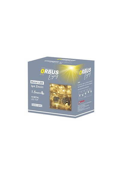 ORBUS Metal LED Globe Light Chain 10 Pieces Metal LED 1.5 Meters with USB