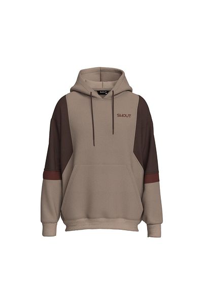 Shout Υπερμεγέθη Unisex Patchwork Hoodie