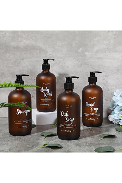 Miniminti Μπουκάλι σαπουνιού πιάτων Amber Glass - 500 Ml (πλύσιμο πιάτων)