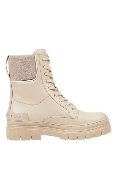 Tommy Hilfiger Tommy Hilfiger Beige Booties Womens Shoes