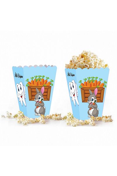Big Party Teeth Rabbit Blue Themed Corn Box