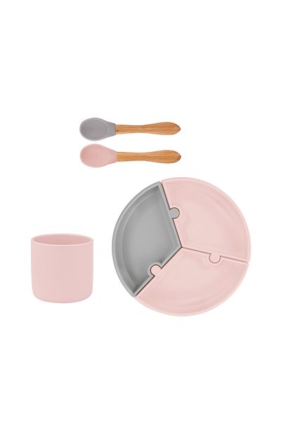 OiOi Pinky Pink (Puzzle, Mini Cup, Food Spoon)