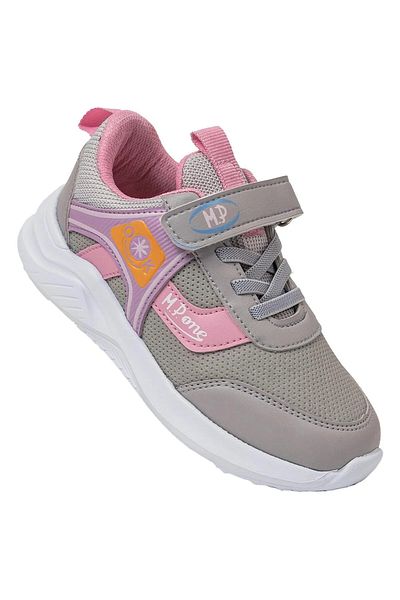 M.P. M.p Children's Winter Waterproof Anti-Slip Lightweight Poly Sole Comfortable Leather Grey-Pink Sports Shoes