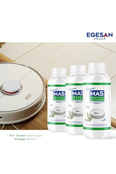 Mas Robot Süpürge Deterjanı Solüsyonu Çam Ferahlığı Kokulu 500 Ml X 3 Adet ma...
