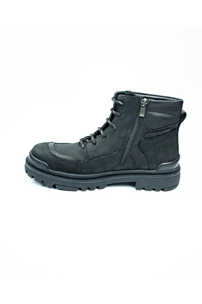 JAMES FRANCO 9340 Чорні шкіряні чоловічі черевики Crazy