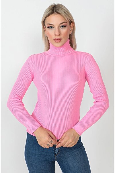 AYSAMOOD Women's Camisole Pink Ribbed Winter Sweater